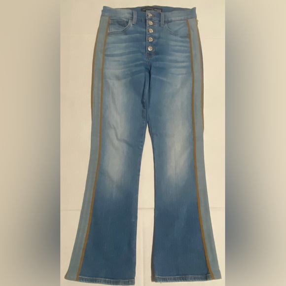 VERONICA BEARD | CAROLYN BABY BOOT TUXEDO STRIPE-Size:27/26” LIGHT WASH Blue - Picture 1 of 11